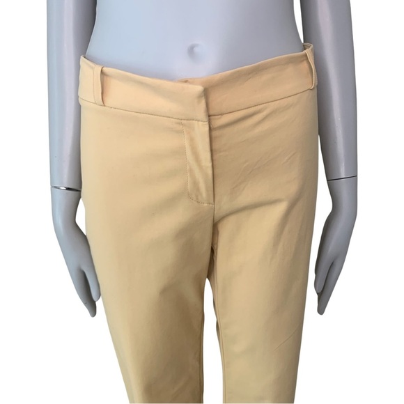 PIAZZA SEMPIONE Made in Italy Chelsea Stretch Cotton Dress Pants Yellow - Picture 14 of 15